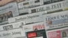 Generic – A photo of International and Russian newspapers, Prague, 19Jun2014